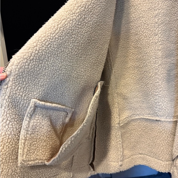 Avec Les Filles Brown Faux Shearling Jacket - Picture 5 of 7